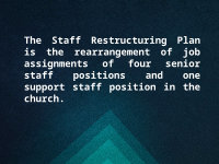 Page 3: WOODLAWN BAPTIST CHURCH STAFF RESTRUCTURING PLAN